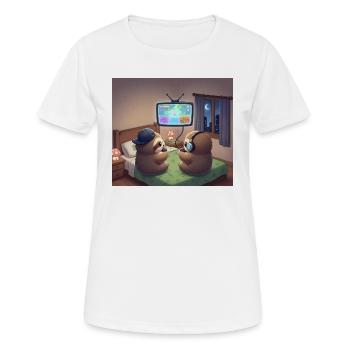 Paresseux Gamer Nocturne - T-shirt respirant Femme - blanc - Devant - AI Model Female 172 dark (172cm)