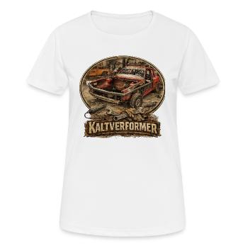 Kaltverformer: Verrosteter Truck - Frauen T-Shirt atmungsaktiv - Weiß - Vorne - AI Model Female 172 dark (172cm)