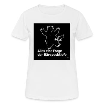 Bear Fat Depth Black - Women's Breathable T-Shirt - white - Front - AI Model Female 172 dark (172cm)
