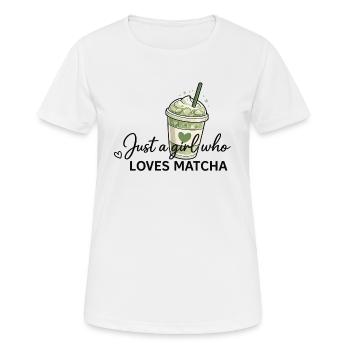 Une seule fille aime le matcha - T-shirt respirant Femme - blanc - Devant - AI Model Female 172 dark (172cm)