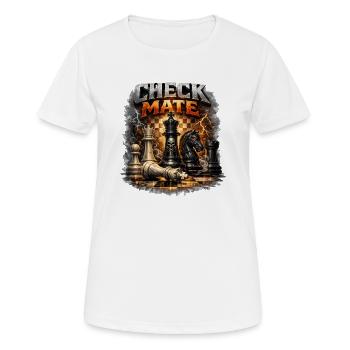 Échec et mat : Duel royal d’échecs - T-shirt respirant Femme - blanc - Devant - AI Model Female 172 dark (172cm)