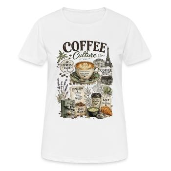 Vintage Pariser Collage-Kaffeekultur - Frauen T-Shirt atmungsaktiv - Weiß - Vorne - AI Model Female 172 dark (172cm)