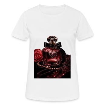 Motif élégant Pafum - T-shirt respirant Femme - blanc - Devant - AI Model Female 172 dark (172cm)