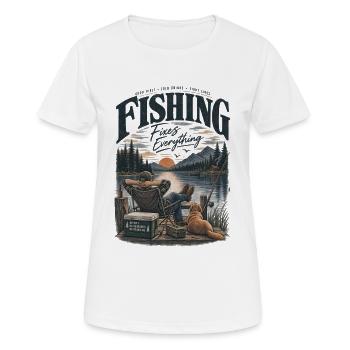 Angling - Women's Breathable T-Shirt - white - Front - AI Model Female 172 dark (172cm)