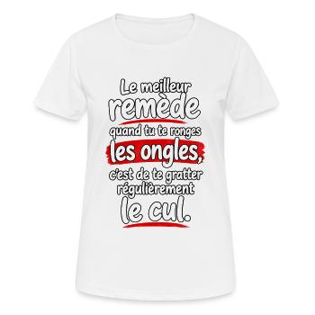 Le meilleur remède - T-shirt respirant Femme - blanc - Devant - AI Model Female 172 dark (172cm)