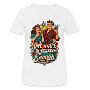 A knife is never enough - Women's Breathable T-Shirt - white - Front - AI Model Female 172 dark (172cm)