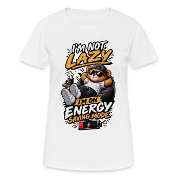 I'm Not Lazy – Energy Saving Mode - Women's Breathable T-Shirt - white - Front - AI Model Female 172 dark (172cm)