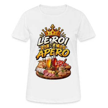 Le Roi de l'Apéro - T-shirt respirant Femme - blanc - Devant - AI Model Female 172 dark (172cm)