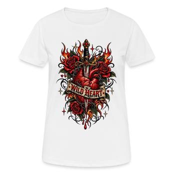Wild Heart – Tattoo Edition - Women's Breathable T-Shirt - white - Front - AI Model Female 172 dark (172cm)