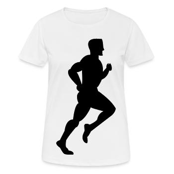 runner - Women's Breathable T-Shirt - white - Front - AI Model Female 172 dark (172cm)