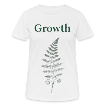 Croissance des plantes de fougères - T-shirt respirant Femme - blanc - Devant - AI Model Female 172 dark (172cm)