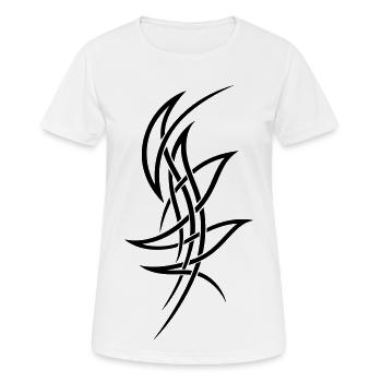 Filigranes Tribal Tattoo Ornament - Frauen T-Shirt atmungsaktiv - Weiß - Vorne - AI Model Female 172 dark (172cm)