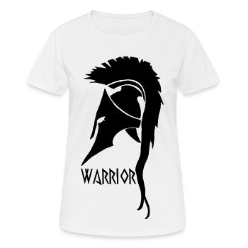 Antiker Krieger Schwarzer Helm - Frauen T-Shirt atmungsaktiv - Weiß - Vorne - AI Model Female 172 dark (172cm)
