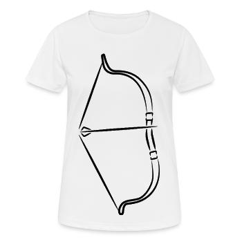 Croquis d’arc et de flèches - T-shirt respirant Femme - blanc - Devant - AI Model Female 172 dark (172cm)