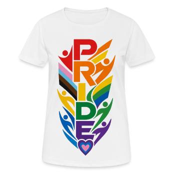 Pride Rainbow T-Shirt CSD Parade Diversity - Women's Breathable T-Shirt - white - Front - AI Model Female 172 dark (172cm)
