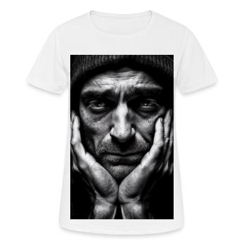 Thinking Guy - Women's Breathable T-Shirt - white - Front - AI Model Female 172 dark (172cm)