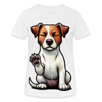 Jack Russell terrier Jack Russell amoureux Jackie - T-shirt respirant Femme - blanc - Devant - AI Model Female 172 dark (172cm)