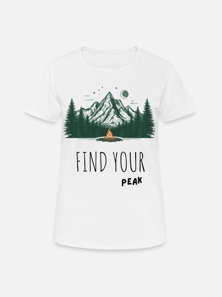 Moonlit Mountain Campfire - Women's Breathable T-Shirt - white