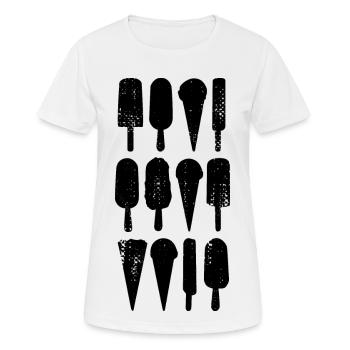 Eiscreme Sorten - Frauen T-Shirt atmungsaktiv - Weiß - Vorne - AI Model Female 172 dark (172cm)