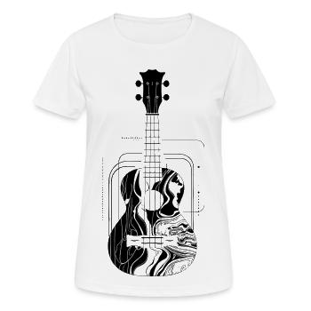 Ukulélé - T-shirt respirant Femme - blanc - Devant - AI Model Female 172 dark (172cm)