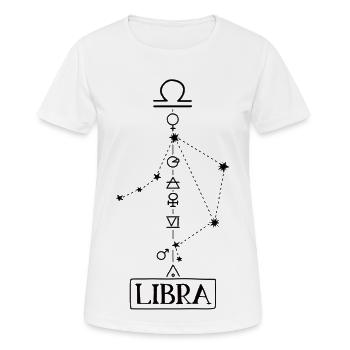 Balance - Zodiaque Balance - noir - T-shirt respirant Femme - blanc - Devant - AI Model Female 172 dark (172cm)