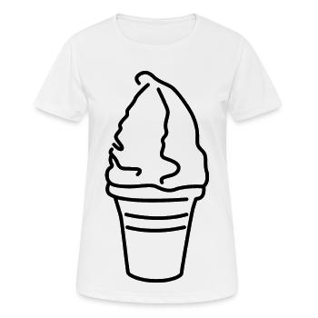 Glace - T-shirt respirant Femme - blanc - Devant - AI Model Female 172 dark (172cm)