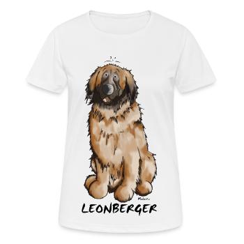 Leon the Leonberger - Women's Breathable T-Shirt - white - Front - AI Model Female 172 dark (172cm)
