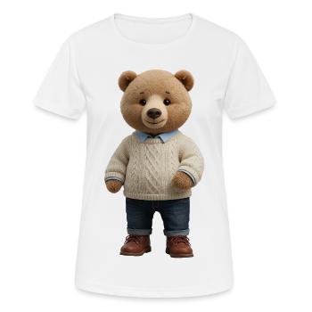 Matteo - Frauen T-Shirt atmungsaktiv - Weiß - Vorne - AI Model Female 172 dark (172cm)