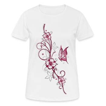 Cherry Blossoms Sakura Spring Cherry Blossoms - Women's Breathable T-Shirt - white - Front - AI Model Female 172 dark (172cm)