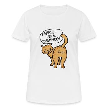 Leck Bömmelz!  - Frauen T-Shirt atmungsaktiv - Weiß - Vorne - AI Model Female 172 dark (172cm)
