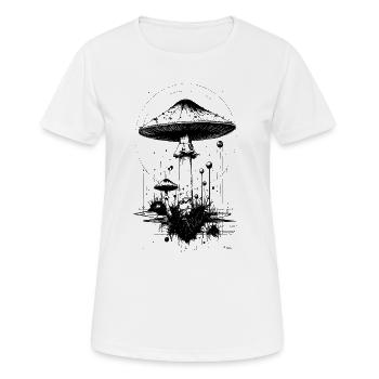 Toadstool, in geometric shapes - Women's Breathable T-Shirt - white - Front - AI Model Female 172 dark (172cm)