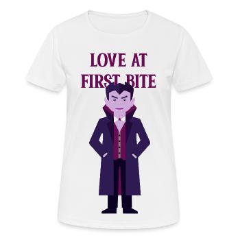 Liebe beim ersten Biss Vampir - Frauen T-Shirt atmungsaktiv - Weiß - Vorne - AI Model Female 172 dark (172cm)