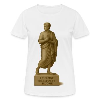 Philosophie classique Sculpture - T-shirt respirant Femme - blanc - Devant - AI Model Female 172 dark (172cm)