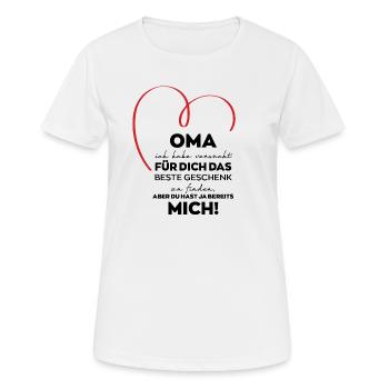 Oma Großmutter lustiges Geschenk - Frauen T-Shirt atmungsaktiv - Weiß - Vorne - AI Model Female 172 dark (172cm)