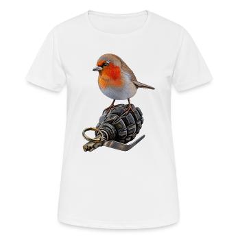 Robin of Peace - Women's Breathable T-Shirt - white - Front - AI Model Female 172 dark (172cm)