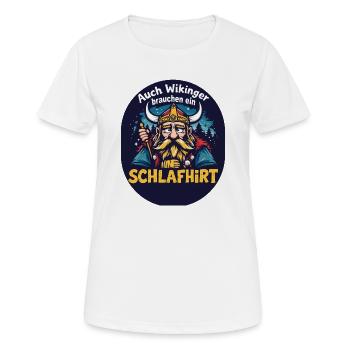 Viking Sleep Shirt Funny Saying - Women's Breathable T-Shirt - white - Front - AI Model Female 172 dark (172cm)
