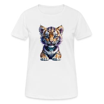 Süßes Tigerbaby - Frauen T-Shirt atmungsaktiv - Weiß - Vorne - AI Model Female 172 dark (172cm)