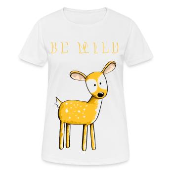 Be Wild Fawn - deer - deer - deer - roebuck - Women's Breathable T-Shirt - white - Front - AI Model Female 172 dark (172cm)