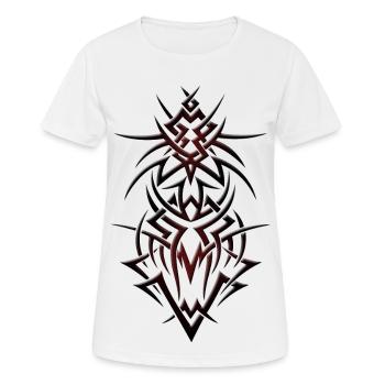 Fantasy Drache Tattoo Tribal Dragon - Frauen T-Shirt atmungsaktiv - Weiß - Vorne - AI Model Female 172 dark (172cm)