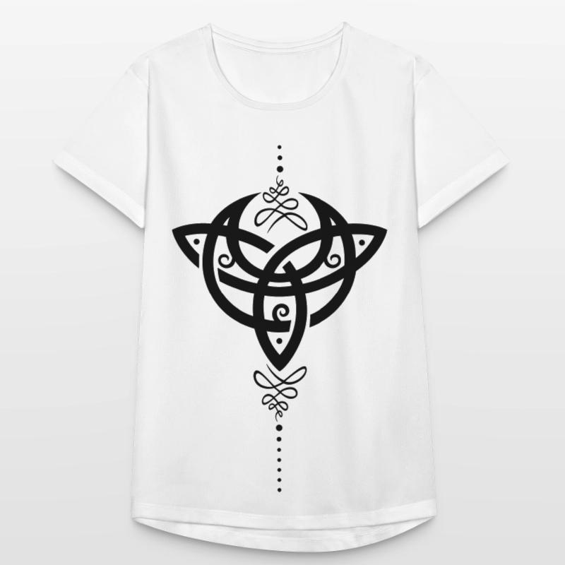 Celtic moon, crescent moon with Trinity symbol. Women's Breathable T-Shirt