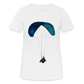 Gleitschirm - Frauen T-Shirt atmungsaktiv - Weiß - Vorne - AI Model Female 172 dark (172cm)