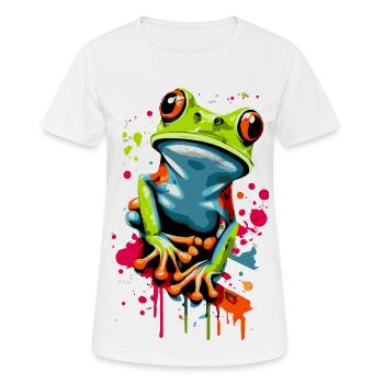 Frog - Tree Frog - Frog Prince - Croaker - Women's Breathable T-Shirt - white - Front - AI Model Female 172 dark (172cm)