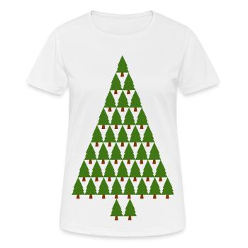 Christmas Tree Christmas Tree Christmas Tree Tree Xmas - Women's Breathable T-Shirt - white - Front - AI Model Female 172 dark (172cm)