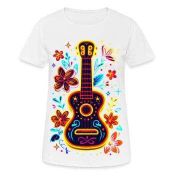 90s Ukulele - Women's Breathable T-Shirt - white - Front - AI Model Female 172 dark (172cm)