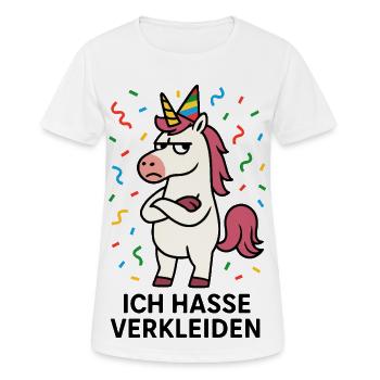 Carnival Muffle Costume Unicorn Hate Dress Up - Women's Breathable T-Shirt - white - Front - AI Model Female 172 dark (172cm)
