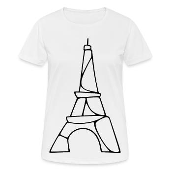 Tour Eiffel - T-shirt respirant Femme - blanc - Devant - AI Model Female 172 dark (172cm)