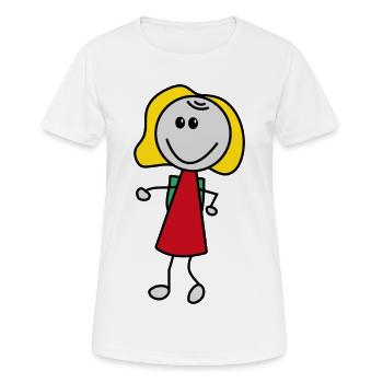 Fille - T-shirt respirant Femme - blanc - Devant - AI Model Female 172 dark (172cm)