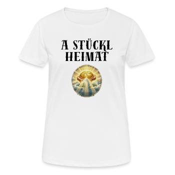 Un Stückl Heimat Leberkas Semmel Montagnes d’Autriche - T-shirt respirant Femme - blanc - Devant - AI Model Female 172 dark (172cm)