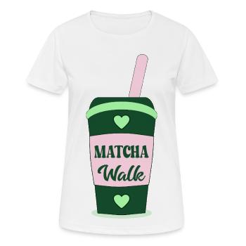 Matcha Tea Walk - Women's Breathable T-Shirt - white - Front - AI Model Female 172 dark (172cm)