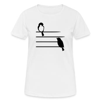 Moineaux - T-shirt respirant Femme - blanc - Devant - AI Model Female 172 dark (172cm)